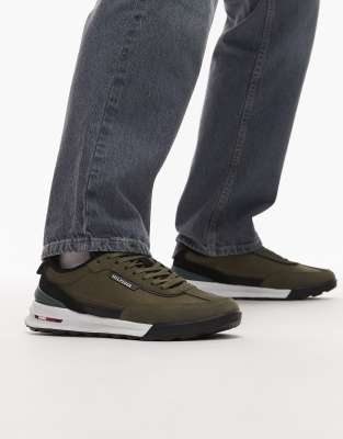 Tommy Hilfiger Basket Retro Runner Sneakers In Green