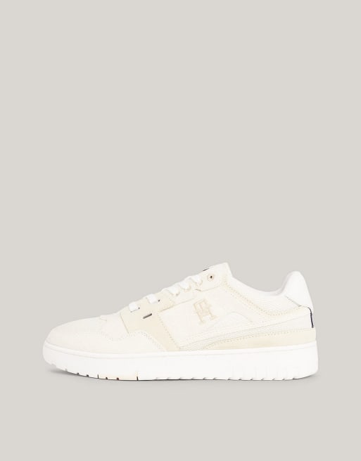 Tommy Hilfiger – Basketball-Sneaker in dunklem Weiß