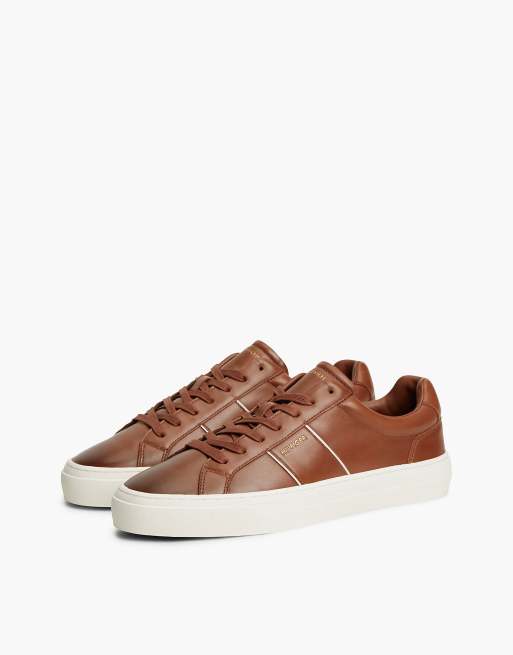Tommy Hilfiger baskets à semelle cupsole New York en cuir, cognac hivernal, 2 de 7