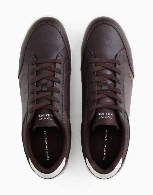 Tommy Hilfiger baskets basses avec cuir, chocolat, 3 de 7