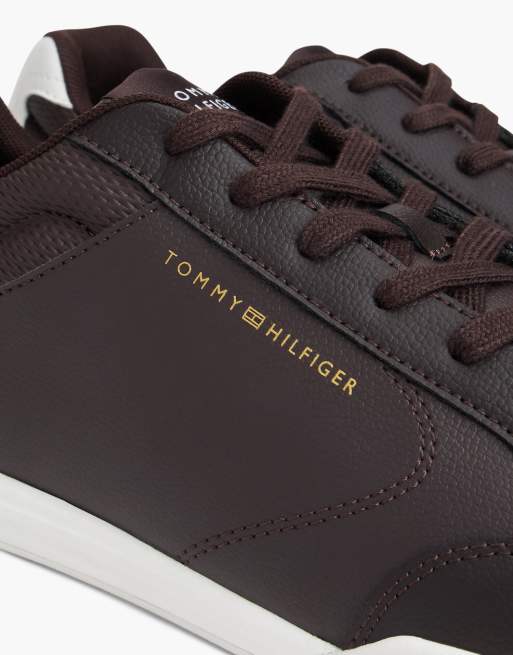 Tommy Hilfiger baskets basses avec cuir, chocolat, 6 de 7
