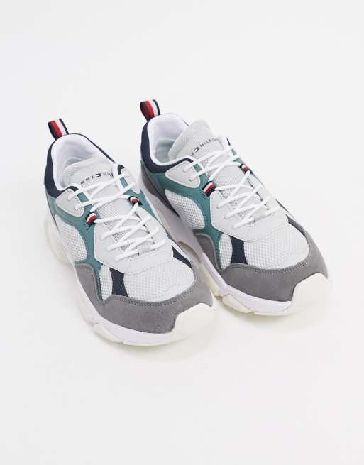 Tommy Hilfiger - Baskets chunky de course - Gris