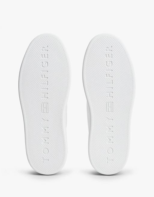 Tommy Hilfiger baskets de tennis légères en cuir avec logo blanches, 5 de 7