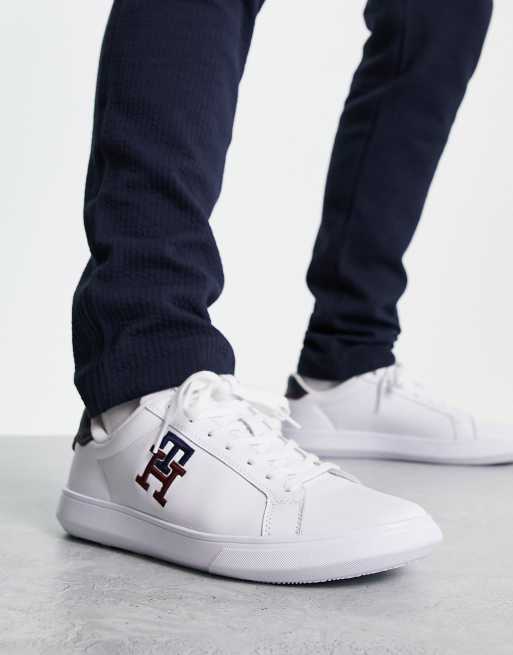 Tommy Hilfiger Baskets en cuir semelle cuvette et monogramme