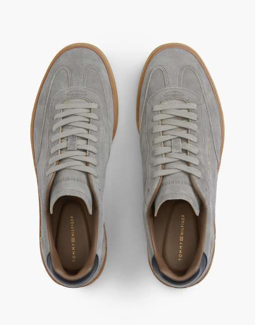 Tommy Hilfiger baskets en daim gris à étiquette New York luxe, 3 de 7