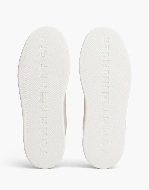 Tommy Hilfiger baskets légères en cuir style court, crème clair, 5 de 7