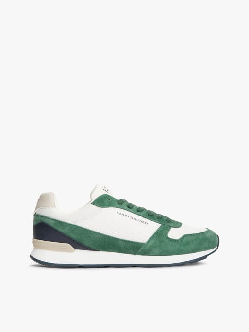 Tommy Hilfiger - Baskets légères en daim et tulle - Vert multicolore