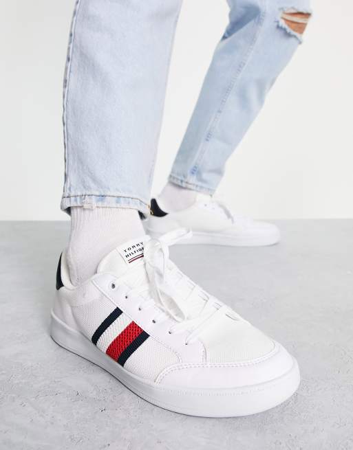 Tommy Hilfiger - Baskets rétro avec drapeau - Blanc