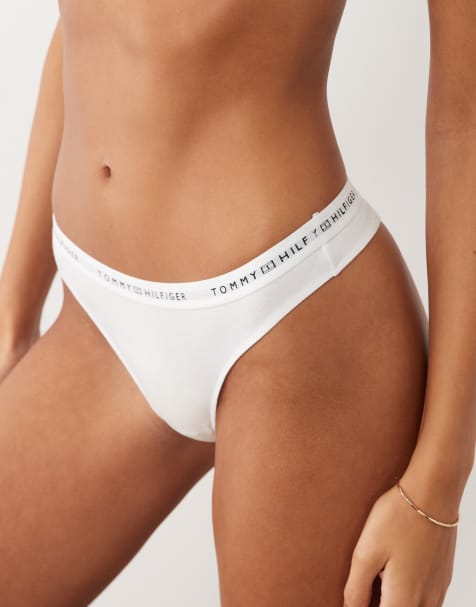 Tommy Hilfiger bawełniane stringi w kolorze białym - view 1