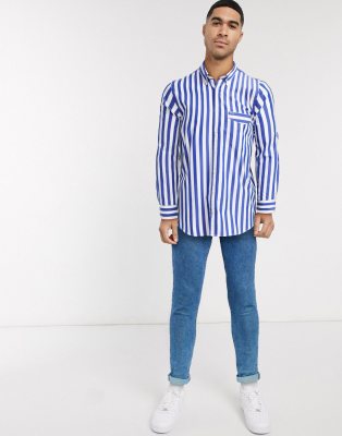 tommy hilfiger blue striped shirt