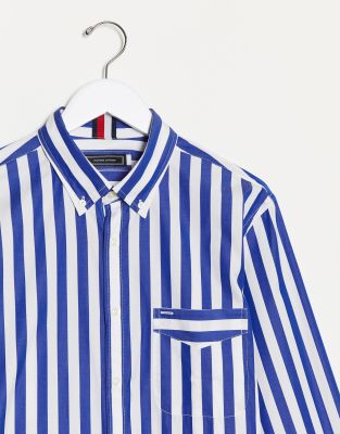 tommy hilfiger yellow striped shirt