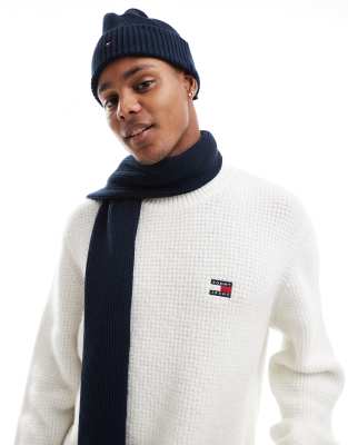 Tommy Hilfiger Beanie And Scarf Gift Set In Blue