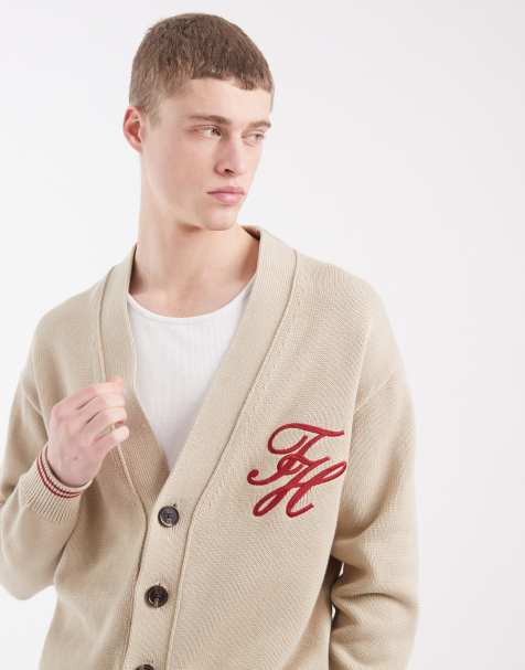 Tommy Hilfiger - Beige cardigan i chunky strik - view 1