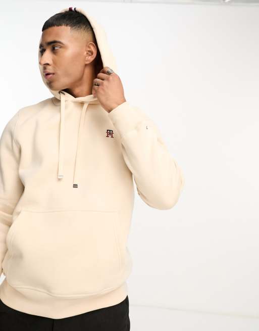 Tommy Hilfiger – Beige huvtröja med grafisk logga
