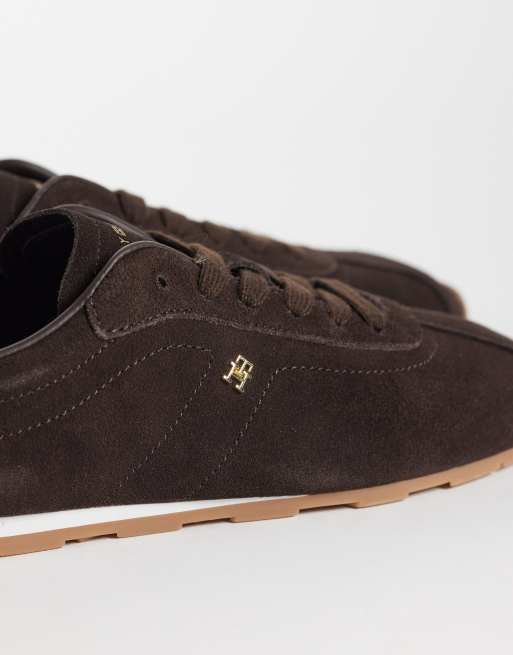 Tommy Hilfiger - Bella - Lage sneakers van echt suède in bruin, 2 van 5