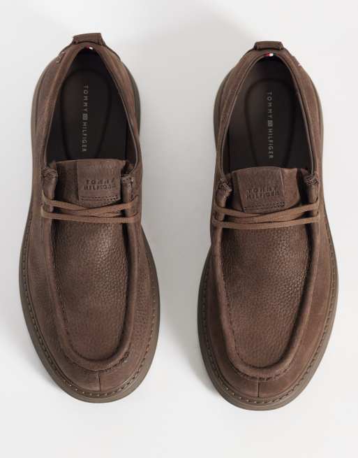 Tommy Hilfiger Belmont chaussures premium en nubuck et cuir marron, 2 de 4
