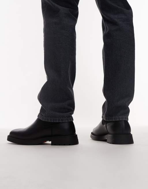 Tommy Hilfiger – Bequeme Chelsea-Stiefel aus Leder in Schwarz, 3 von 4