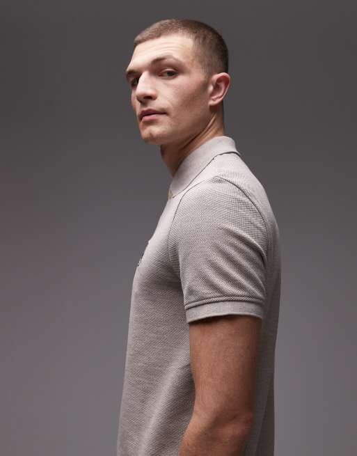 Tommy Hilfiger – Beżowa koszulka polo z logo z herbem, 4 z 5