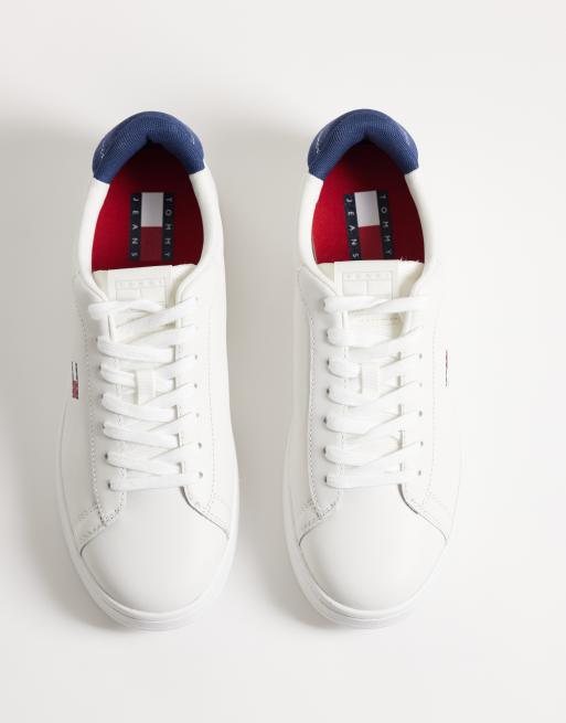 Tommy Hilfiger – Biało-granatowe skórzane buty sportowe, 2 z 5