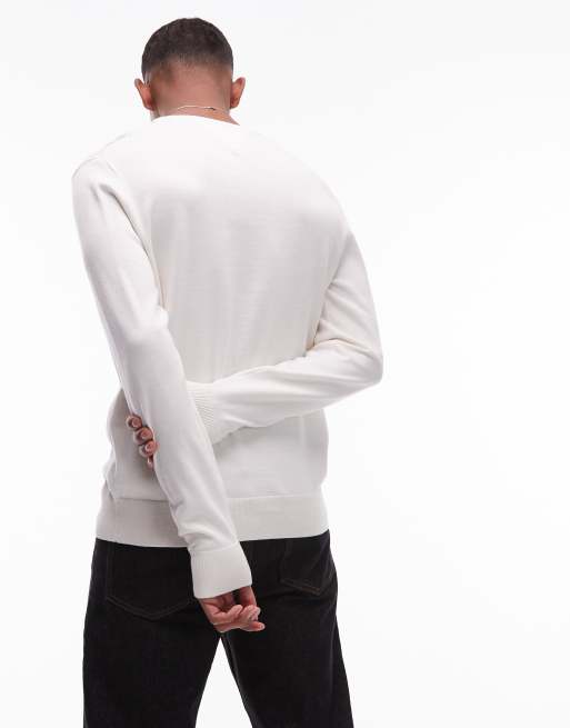 Tommy Hilfiger – Biały sweter z logo, 2 z 4