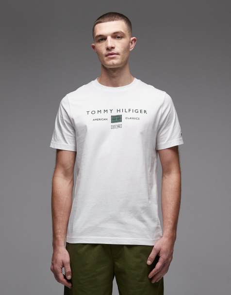 Tommy Hilfiger – Biały T-shirt z logo - view 1