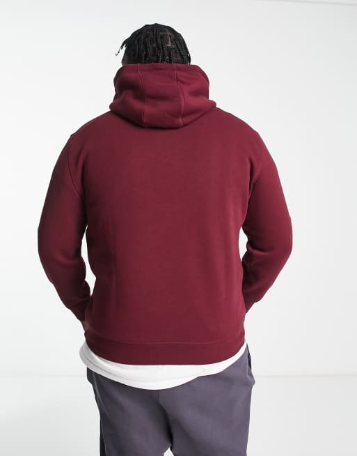 Tommy Hilfiger Big & Tall - Bordeaux hættetrøje i bomuldsblanding med broderet logo , 2 af 4