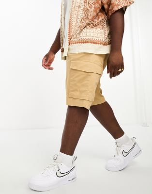 Tommy Hilfiger Big & Tall cargo shorts in khaki - ASOS Price Checker