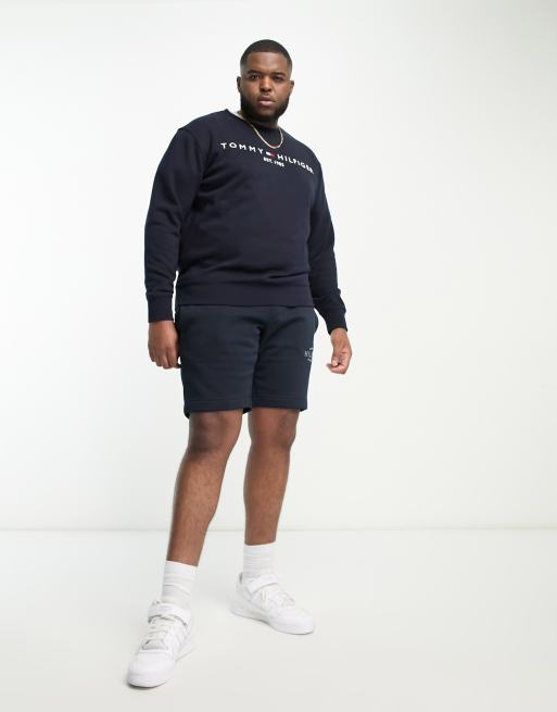 Tommy Hilfiger center & Big in | ASOS navy logo sweatshirt Tall