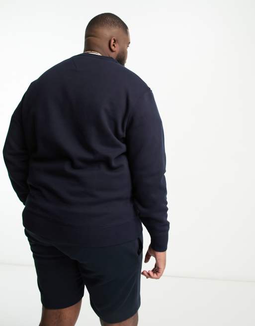 Hilfiger in | center ASOS & Big logo navy sweatshirt Tommy Tall