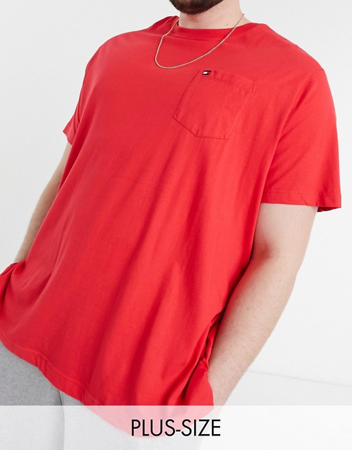 Tommy Hilfiger Big & Tall crew neck t-shirt in red