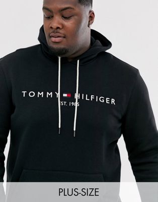 tommy hilfiger logo hoodie black