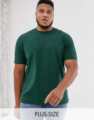 Tommy Hilfiger – Big & Tall – Grön t-shirt med den klassiska loggan