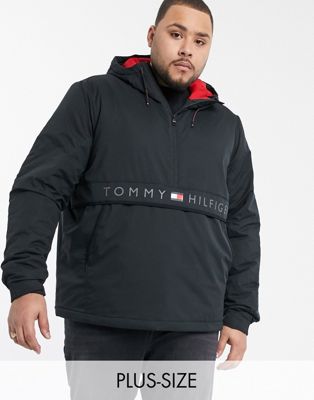 Tommy Hilfiger - Big & Tall - Jack met logo op de borst in zwart