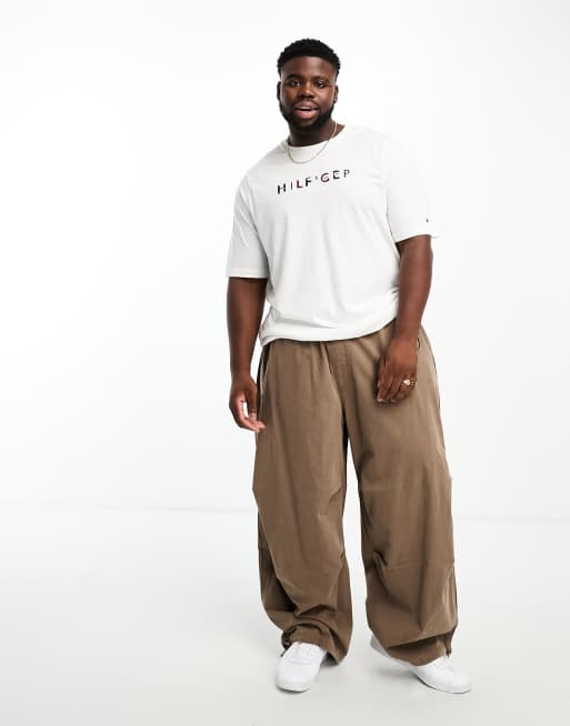 Big and tall hot sale white cargo pants