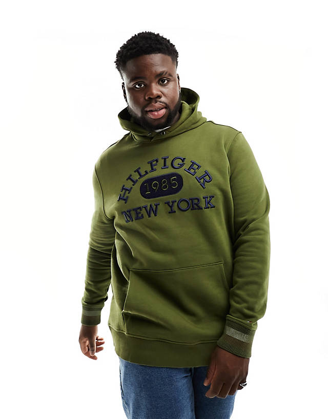 Tommy Hilfiger - big & tall monotype collegiate hoodie in green