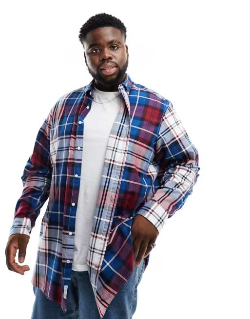 Big and best sale tall flannel shirt