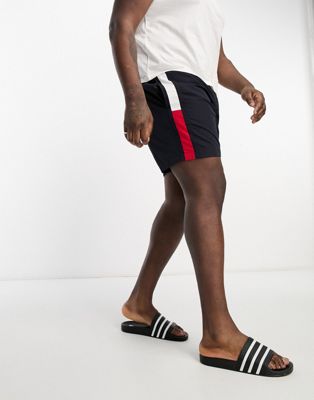 Tommy Hilfiger Big & Tall medium drawstring swim shorts in navy - ASOS Price Checker