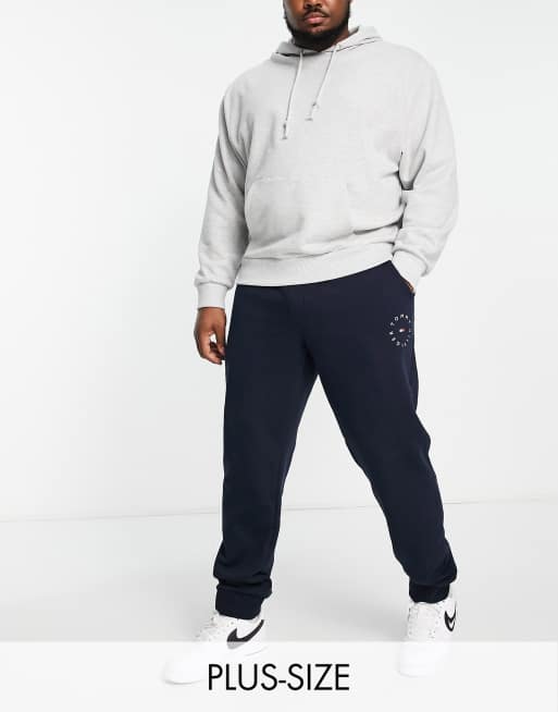 Tommy Hilfiger Big Tall small circle logo joggers in navy