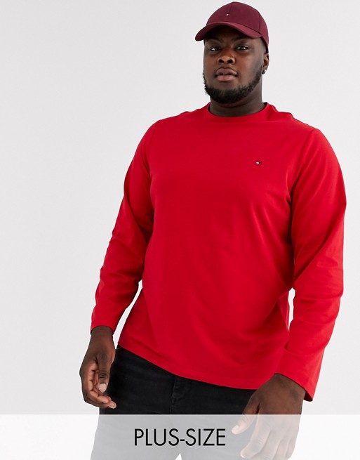 Tommy Hilfiger Big & Tall stretch long sleeve tee in red