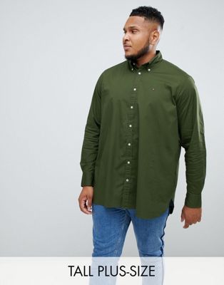 tommy hilfiger dark green shirt