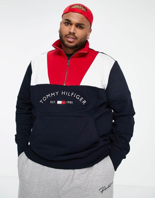 sweat color block tommy hilfiger