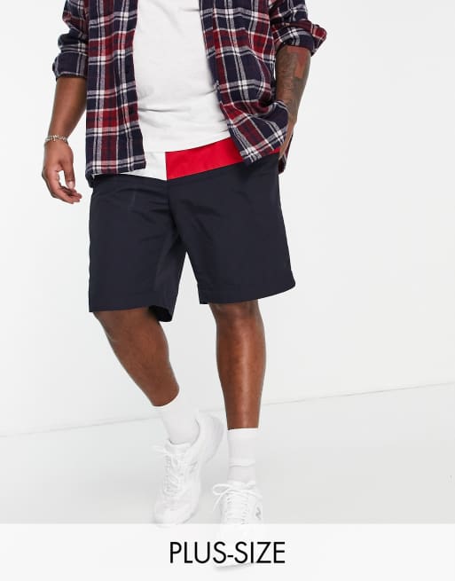 Tommy Hilfiger Big & Tall swim shorts with large flag logo in navy ASOS