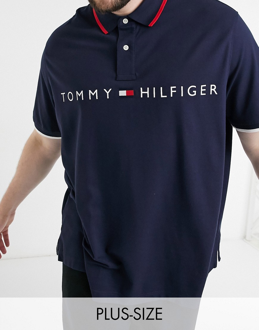Tommy Hilfiger Big & Tall - Tomas - Poloshirt in navy-Marineblauw