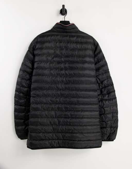 Tommy Hilfiger Big & Tall – Verstaubare Jacke in Schwarz mit rundem Schnitt - BLACK, 2 von 4
