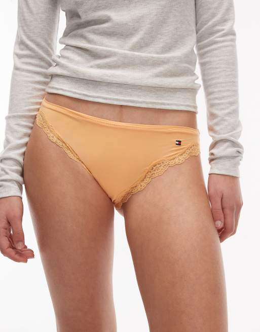 Tommy Hilfiger - Bikinibroekje van microvezel met kant in oranje, 2 van 4