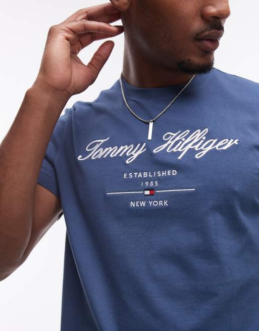 Tommy Hilfiger – Blå t-shirt med skriftlogga, 2 av 4