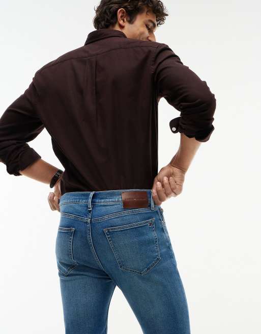 Tommy Hilfiger Bleecker jean slim délavé bleu jump - délavage moyen, 4 de 7