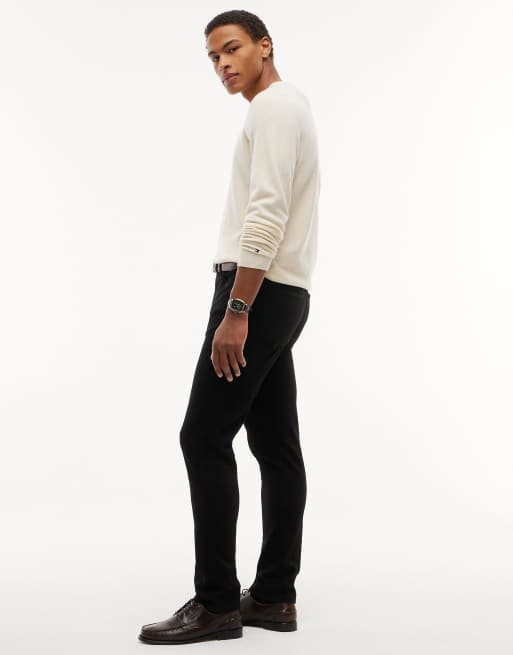 Tommy Hilfiger Bleeker slim black jeans in carlo black od black, 3 of 7