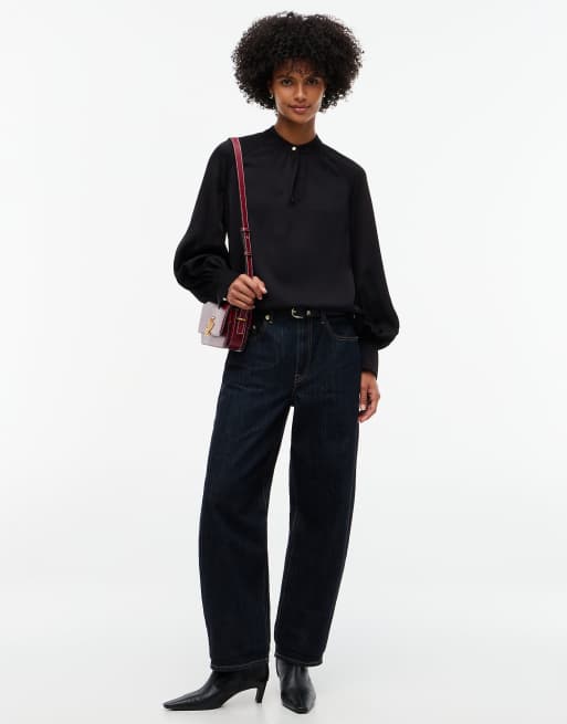 Tommy Hilfiger blouse satinée coupe regular noire, 2 de 6