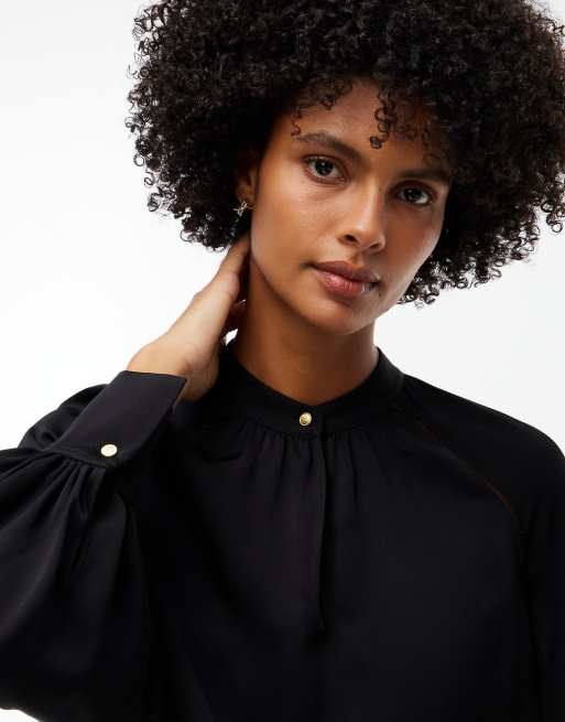 Tommy Hilfiger blouse satinée coupe regular noire, 3 de 6